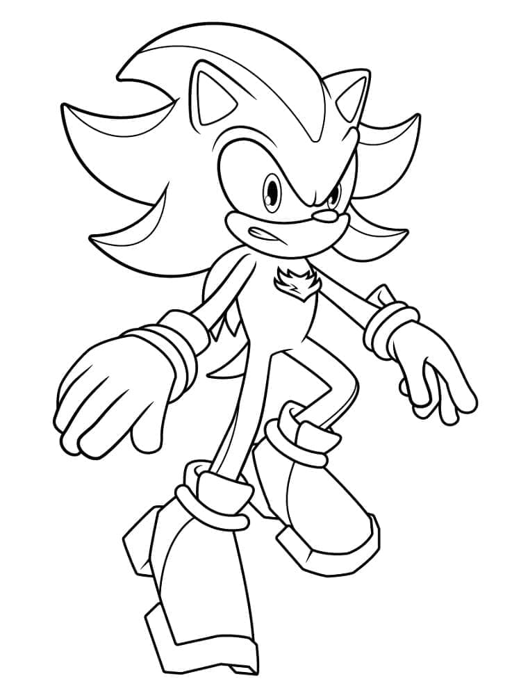 Dessin de Sonic Shadow Gratuit coloring page