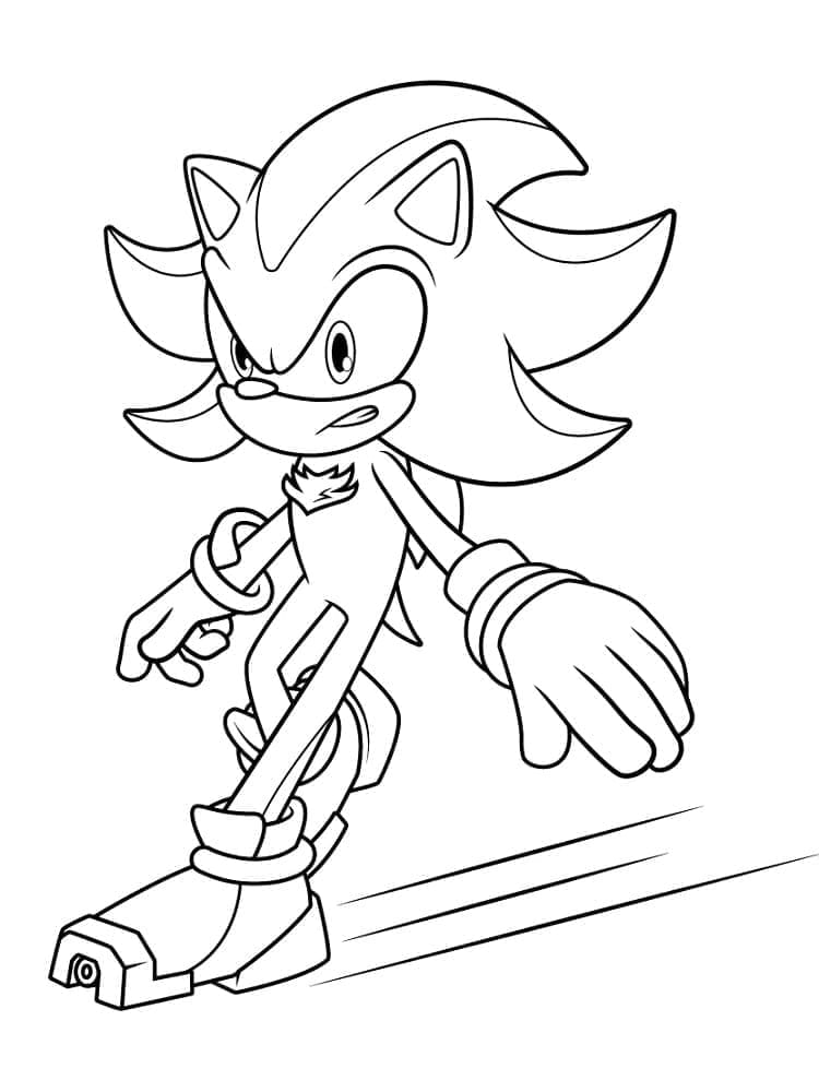 Coloriage Dessin de Sonic Shadow