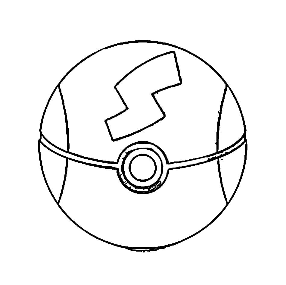 Coloriage Dessin Gratuit de Pokéball