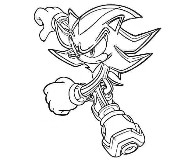 Coloriage Dessin Gratuit de Shadow Sonic