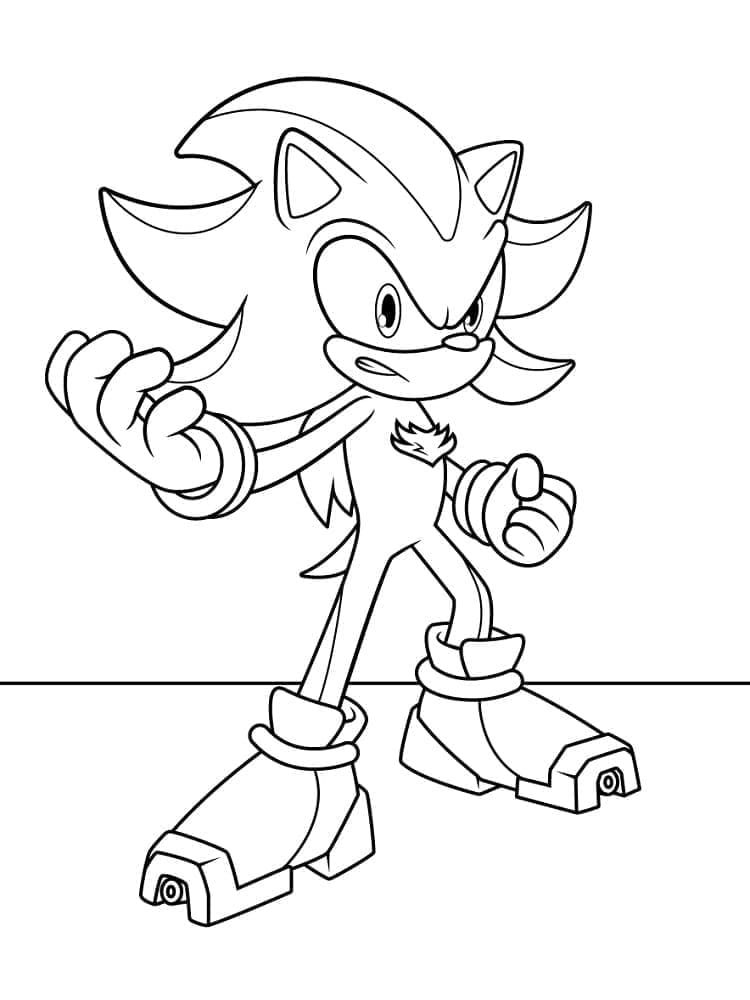 Dessin Gratuit de Sonic Shadow coloring page