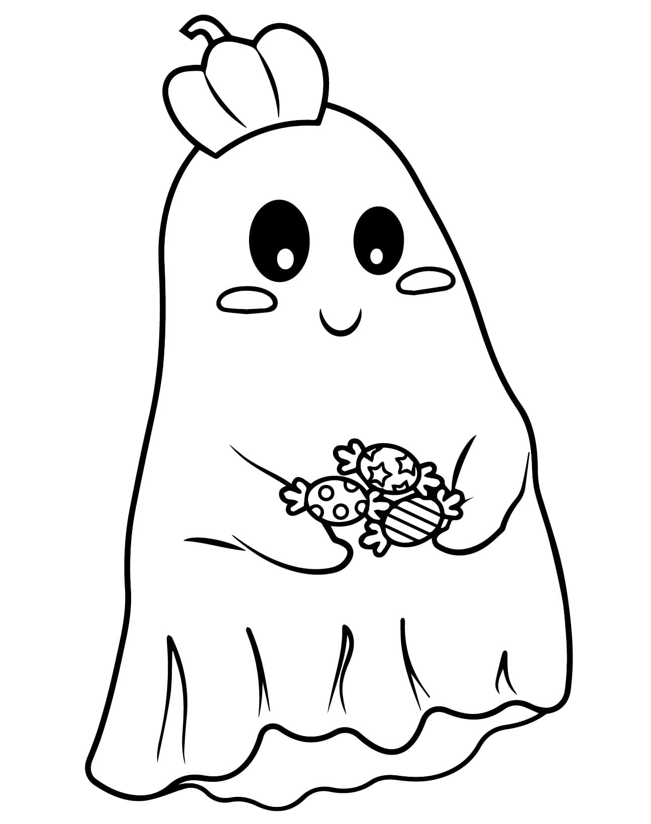 Fantôme Halloween 1 coloring page