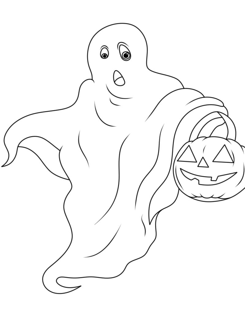 Fantôme Halloween 6 coloring page