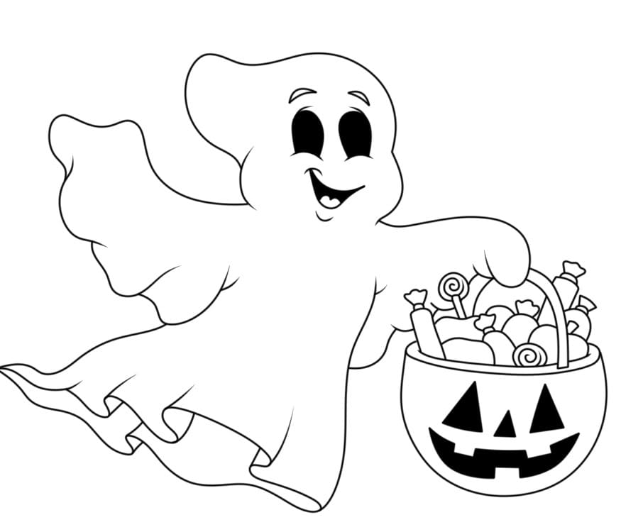 Fantôme Halloween 7 coloring page