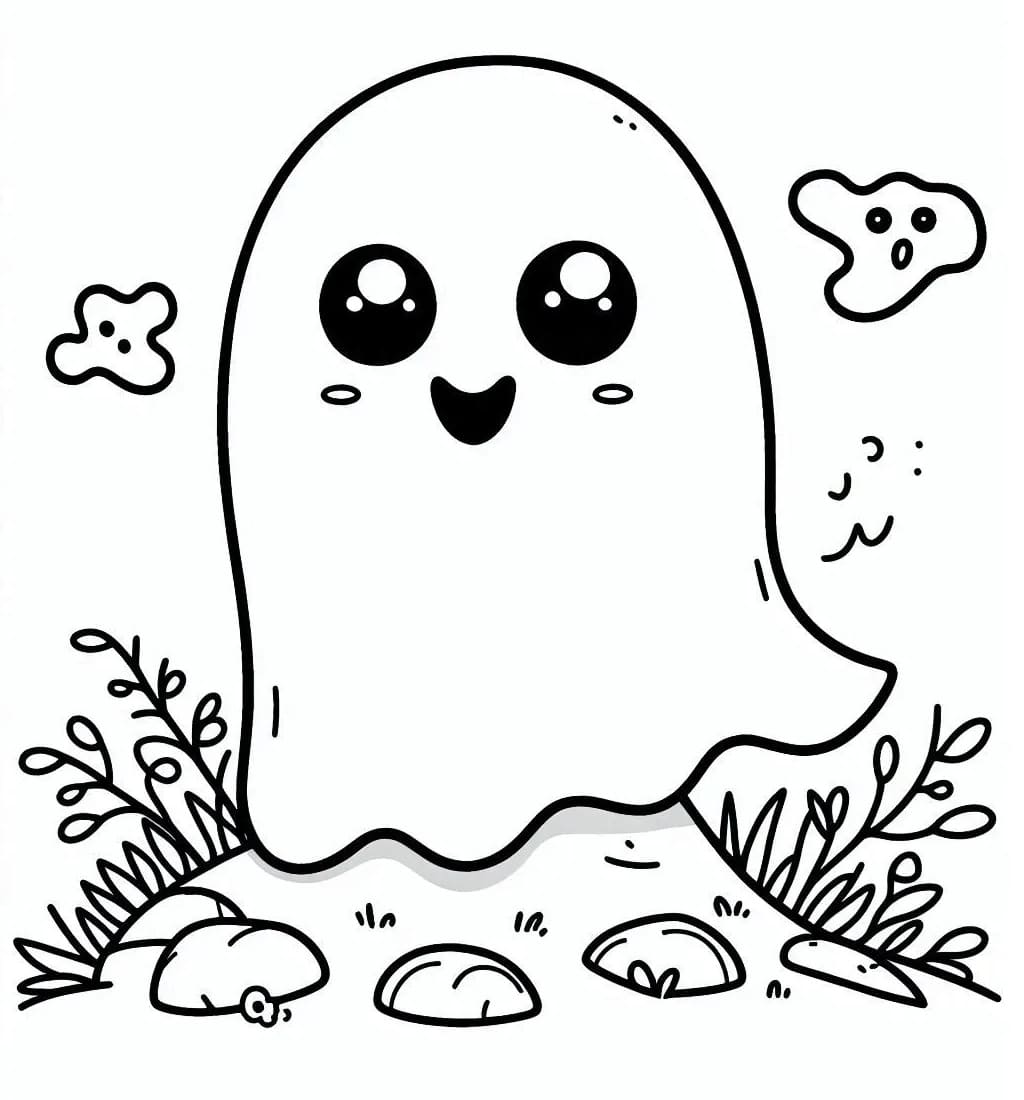 Fantôme Halloween Imprimable coloring page