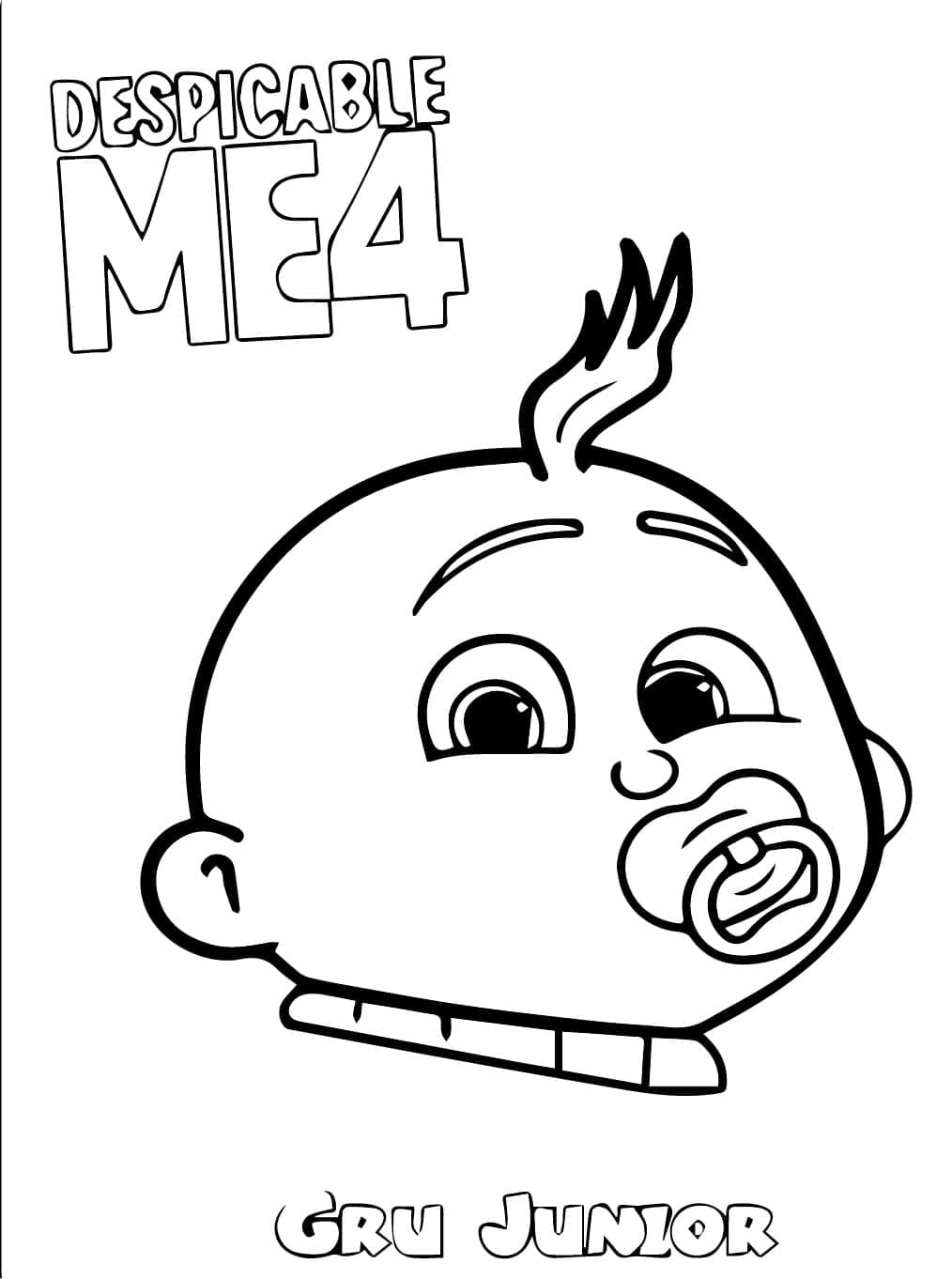 Coloriage Gru Jr de Moi, Moche et Méchant 4