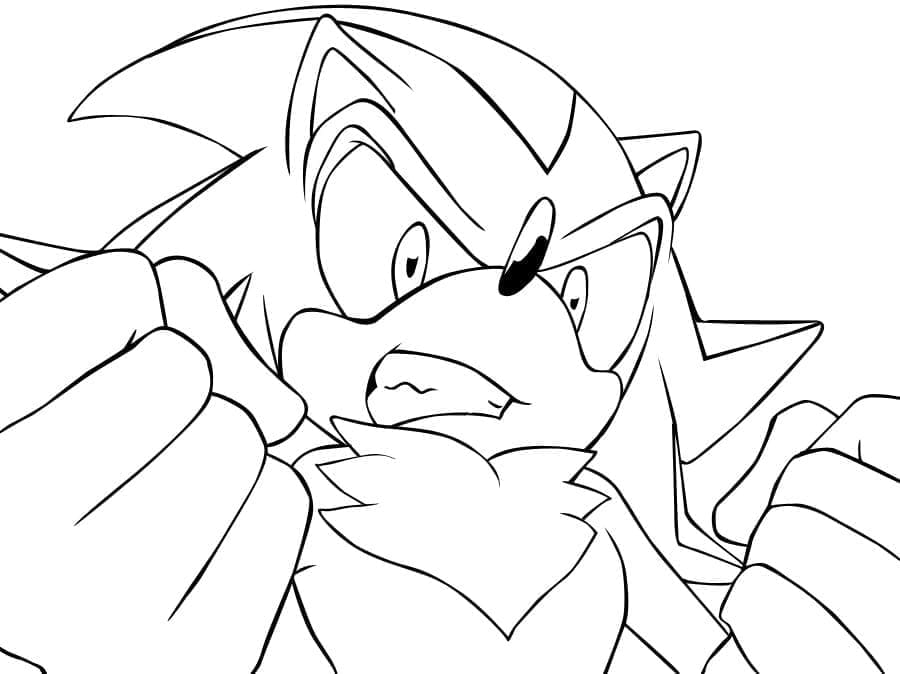 Coloriage Image de Shadow Sonic