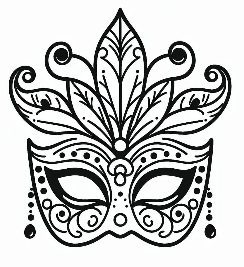 Coloriage Image d'un masque de carnaval