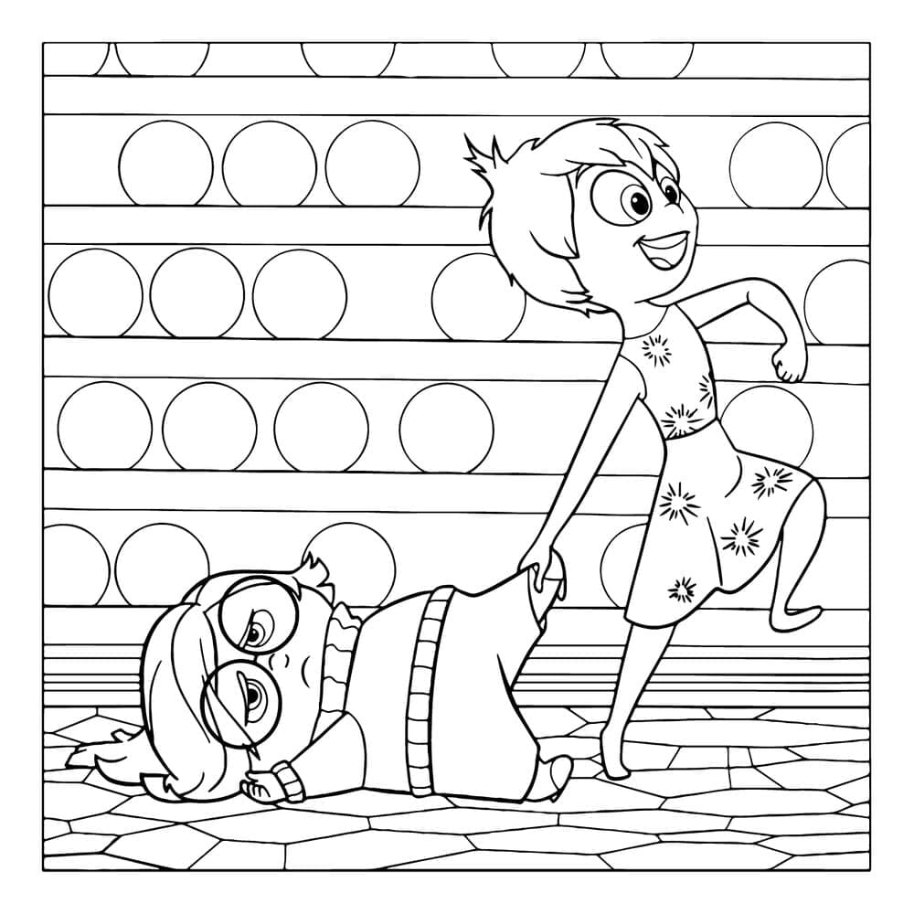 Joie et Tristesse de Vice Versa 2 coloring page