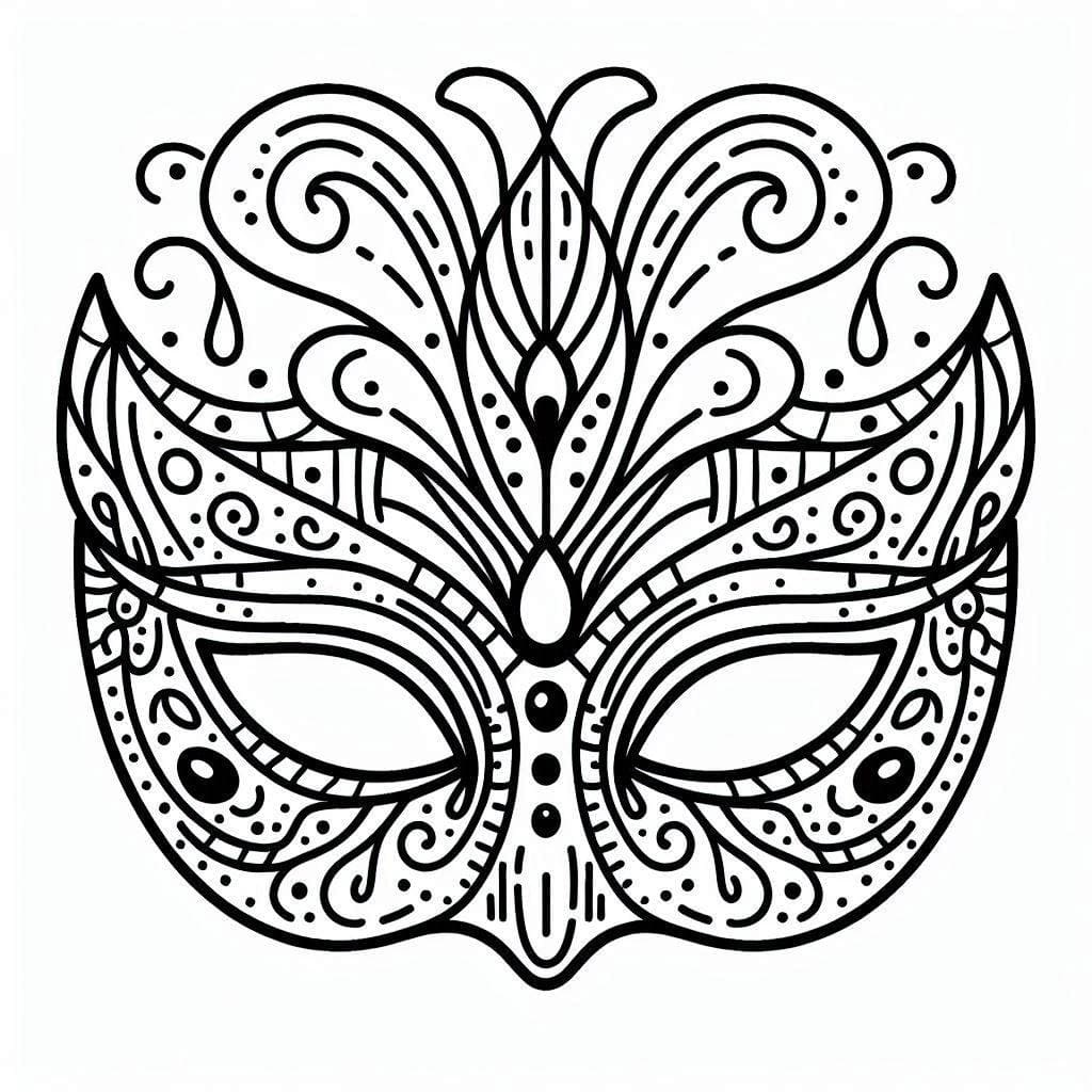 Coloriage Masque Carnaval 1