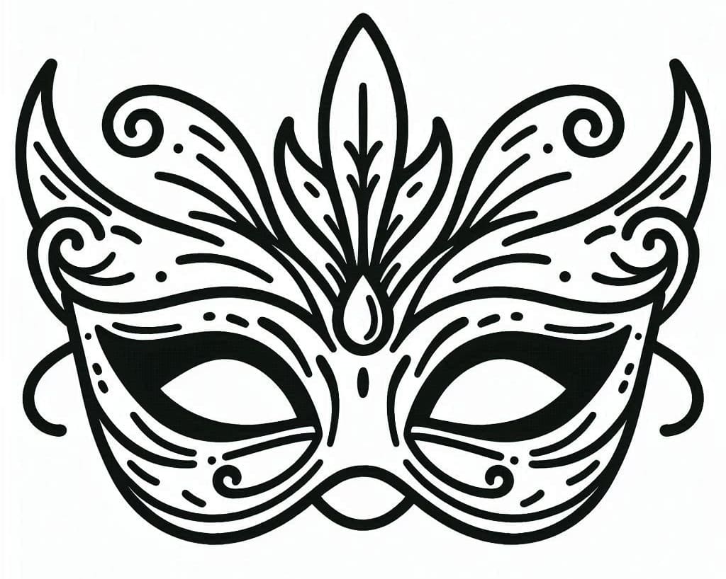 Masque Carnaval 2 coloring page