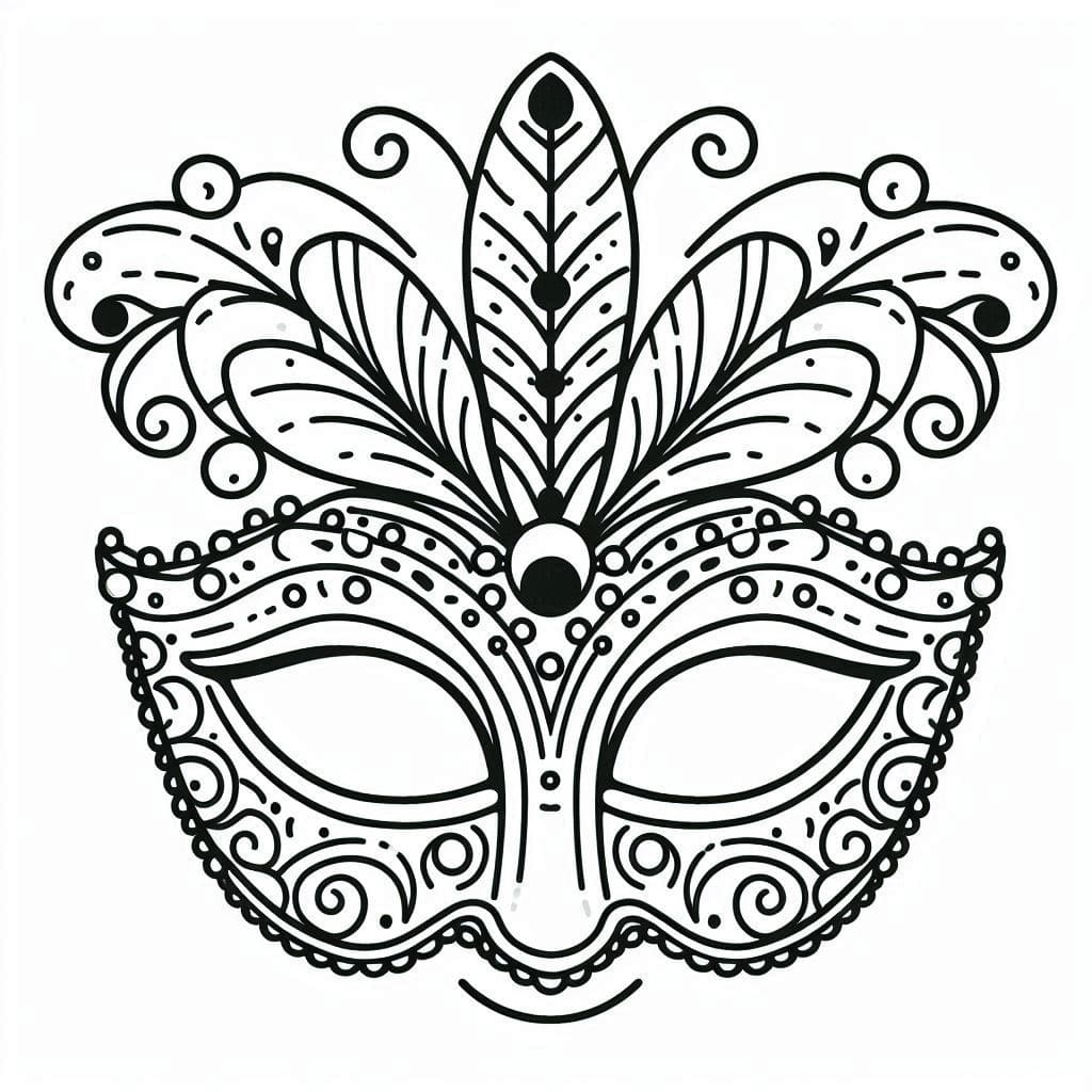 Masque Carnaval 4 coloring page