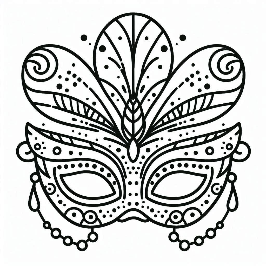 Masque Carnaval 5 coloring page