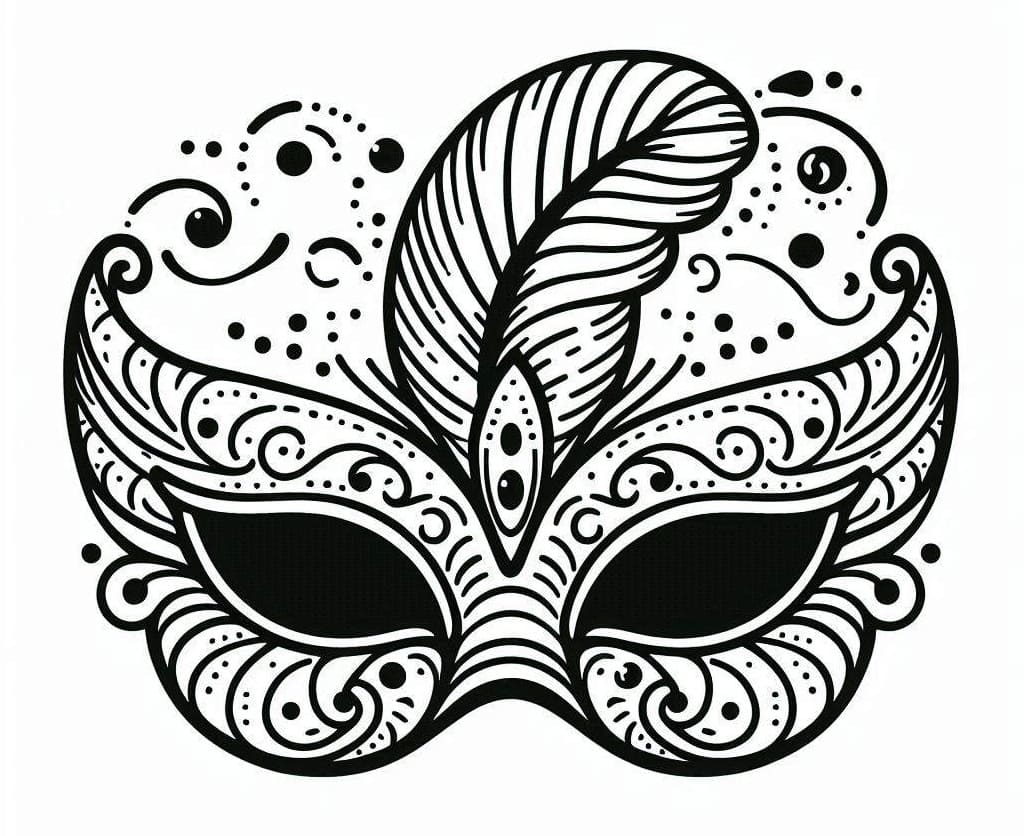 Masque Carnaval 7 coloring page