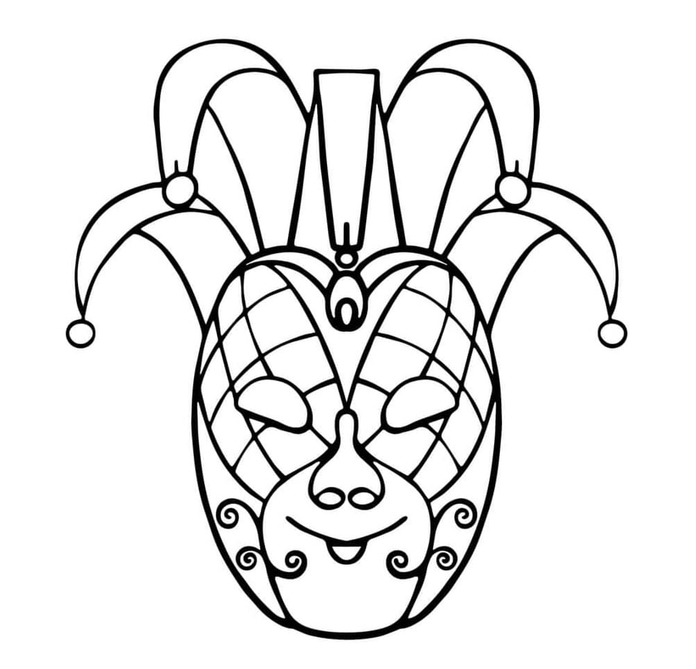 Masque de carnaval basique coloring page