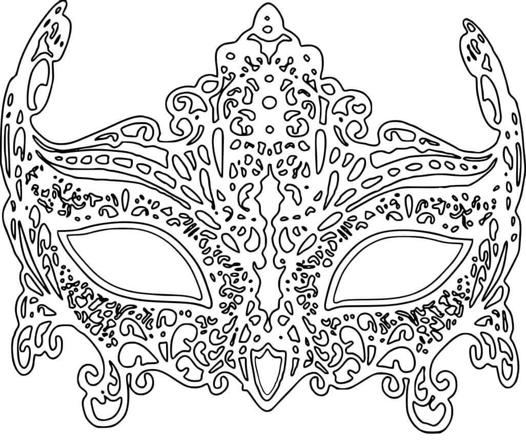 Coloriage Masque de carnaval incroyable