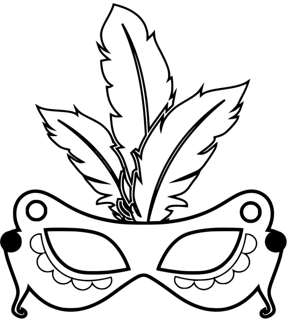 Masque de carnaval parfait coloring page