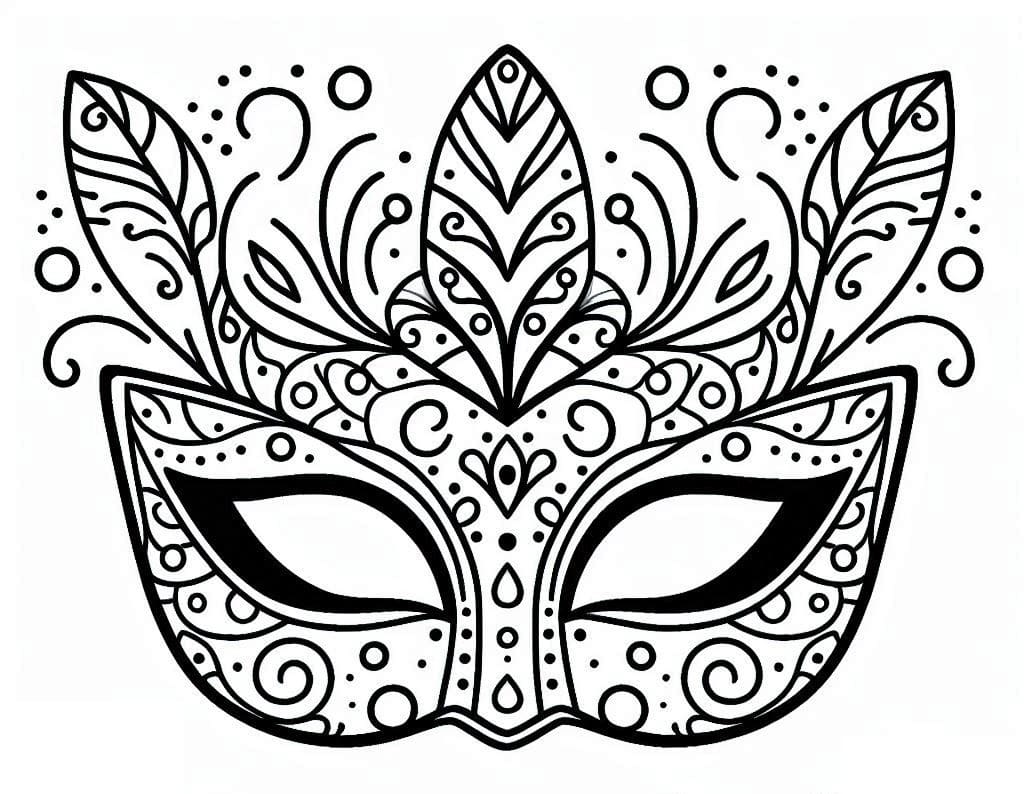 Coloriage Masque de carnaval pour les enfants