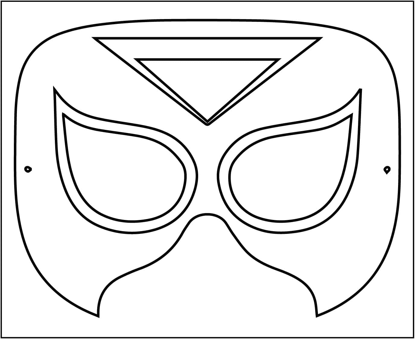 Masque d’Halloween facile coloring page