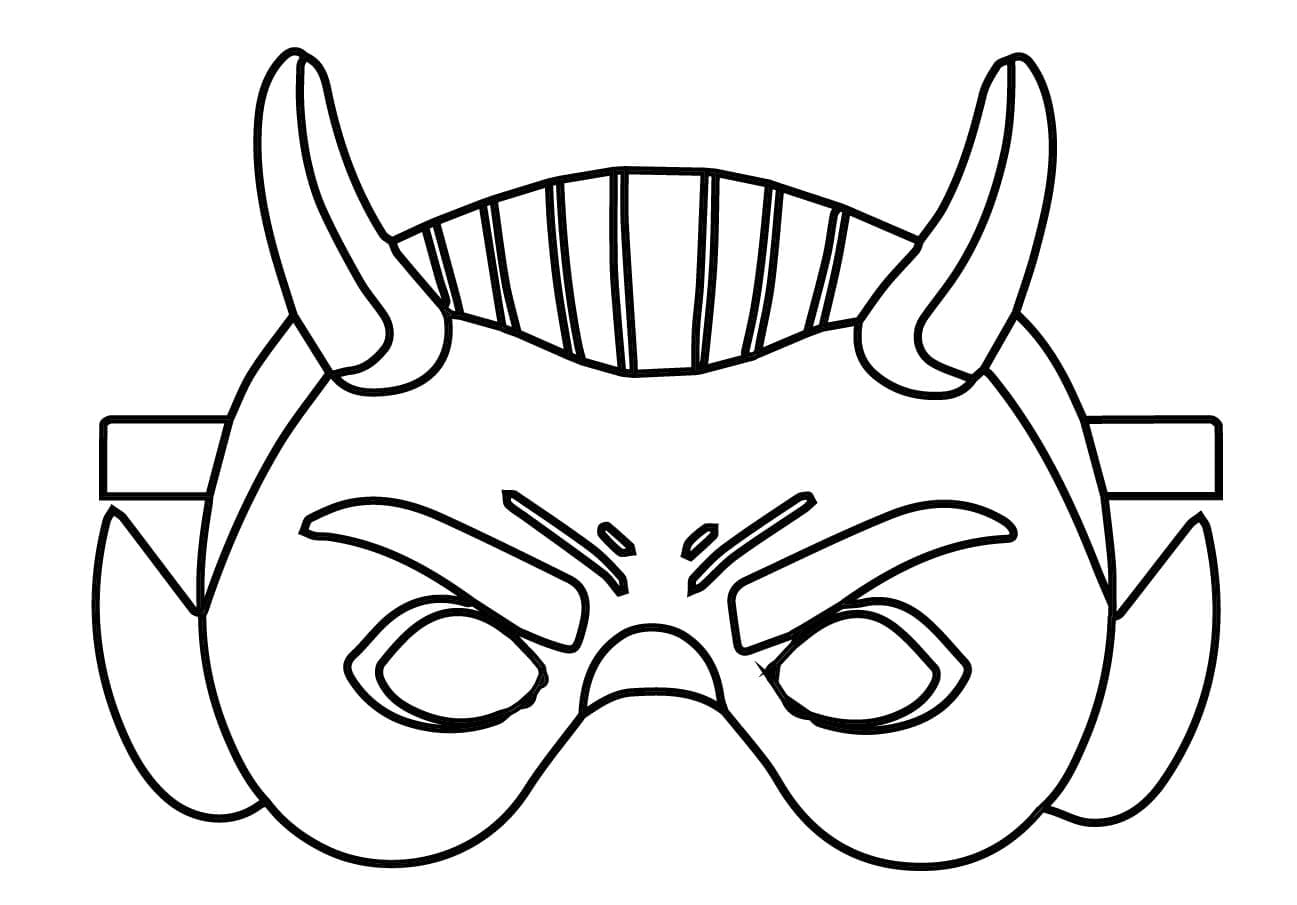 Masque d’Halloween gratuit pour les enfants coloring page