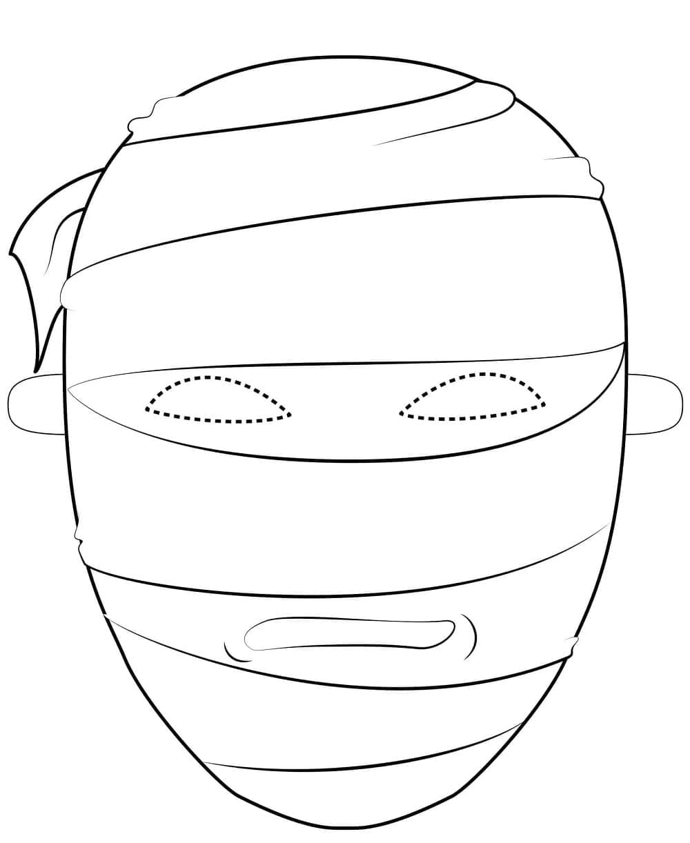 Masque d’Halloween gratuit coloring page