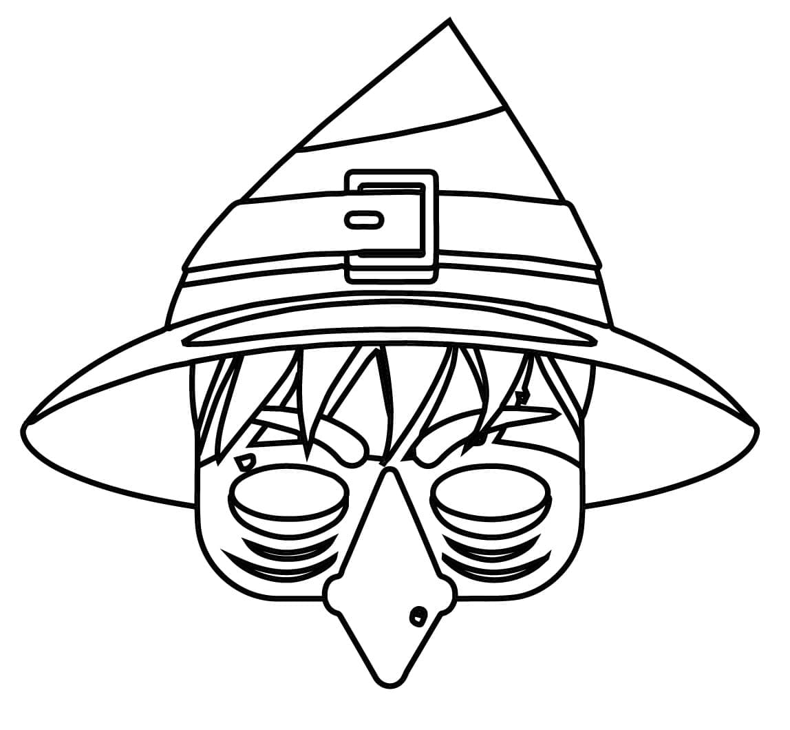 Masque d’Halloween incroyable coloring page