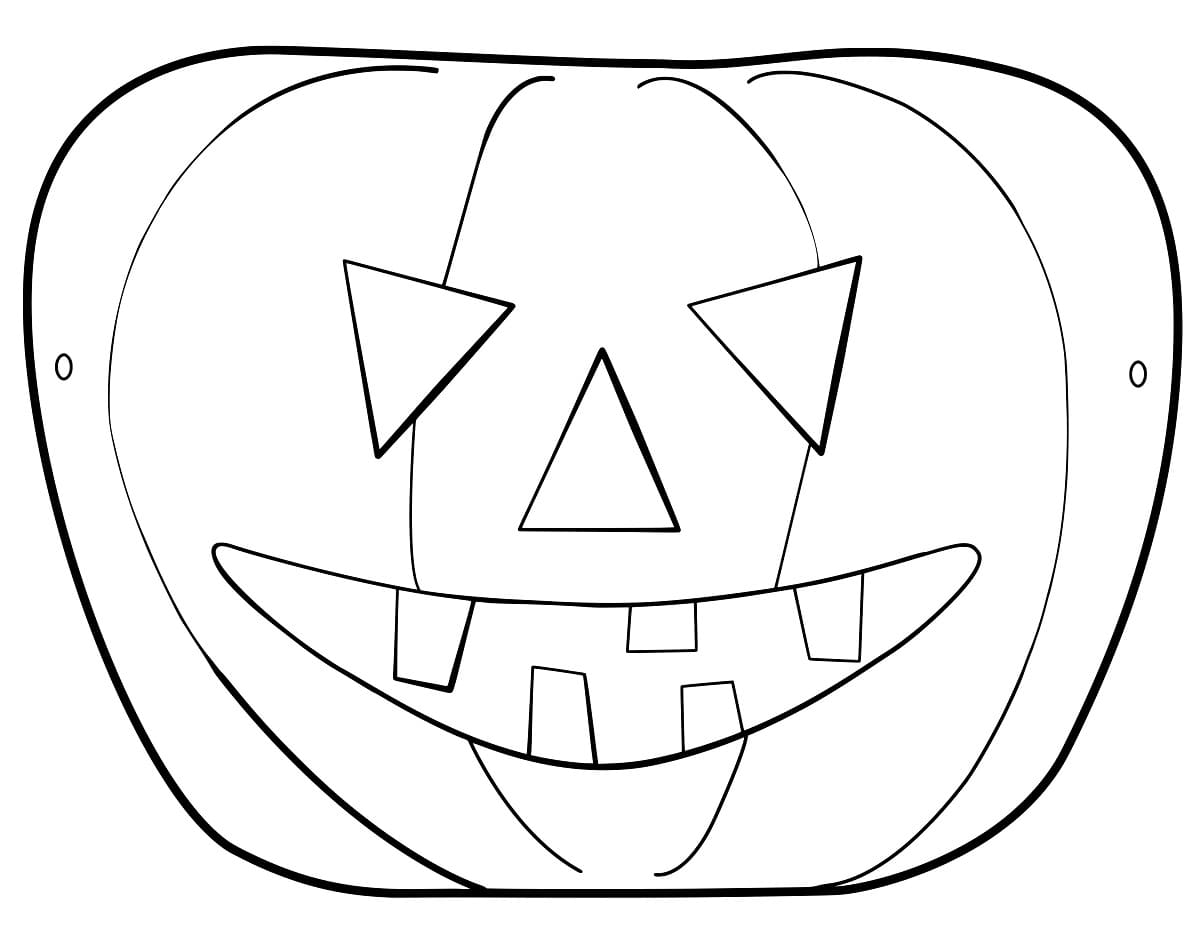 Masque d’Halloween pour enfants de 1 an coloring page