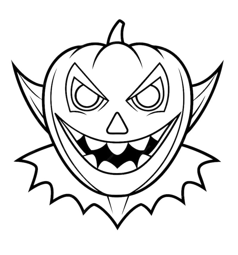 Coloriage Masque d'Halloween pour enfants de 3 an