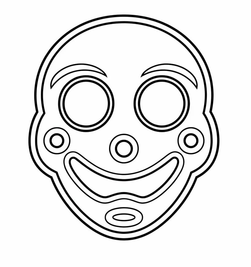 Masque d’Halloween pour enfants de 4 an coloring page