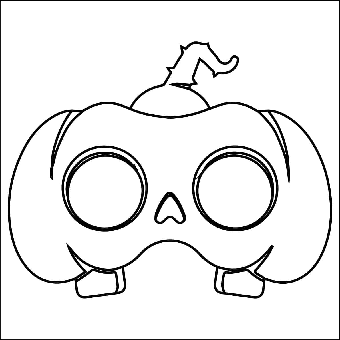 Masque d’Halloween pour enfants de 5 an coloring page