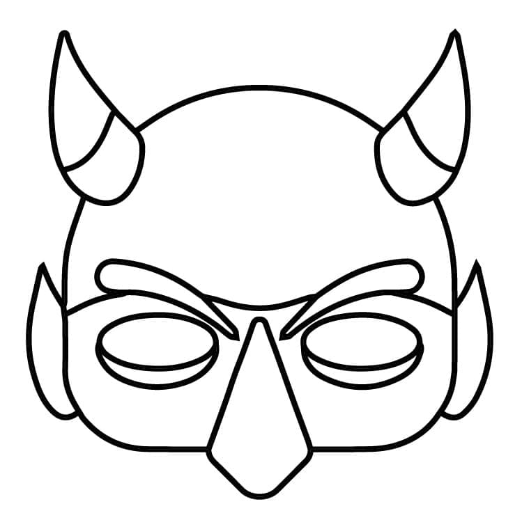 Masque d’Halloween pour enfants coloring page