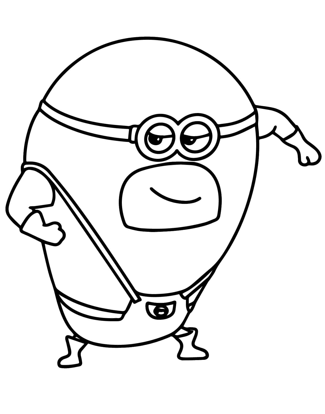 Coloriage Moi, Moche et Méchant 4 Mega Minion Dave