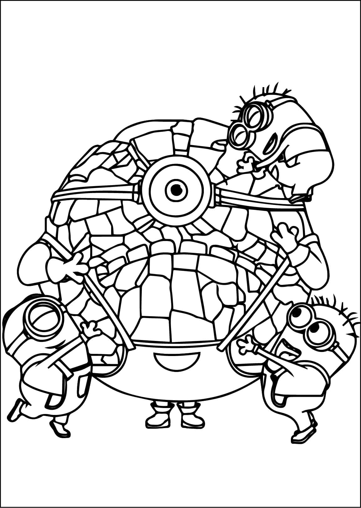 Moi, Moche et Méchant 4 Mega Minions coloring page