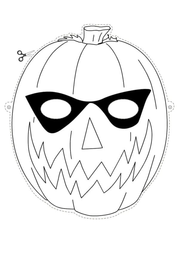 Peinture de masque d’Halloween coloring page