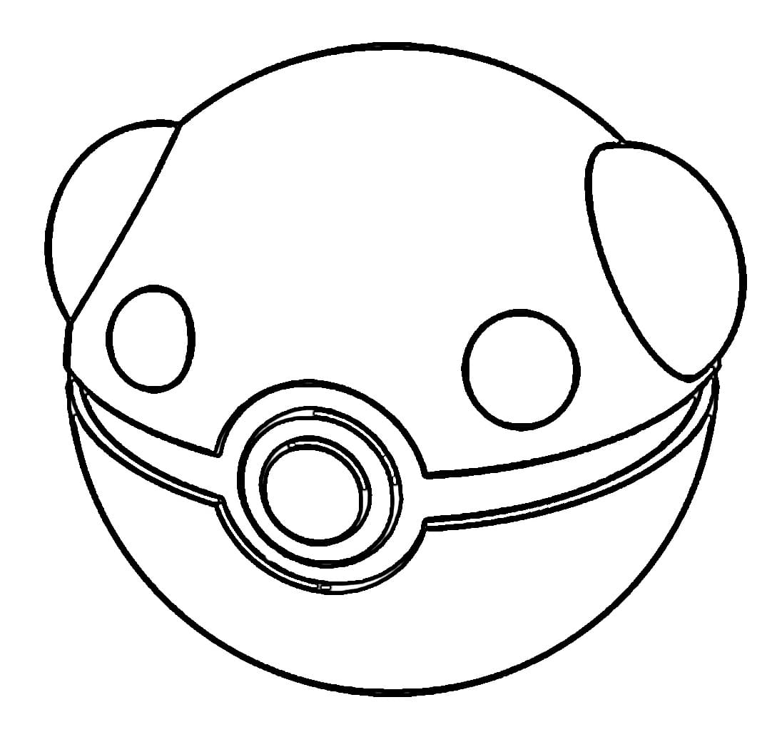 Coloriage Peinture de Pokéball