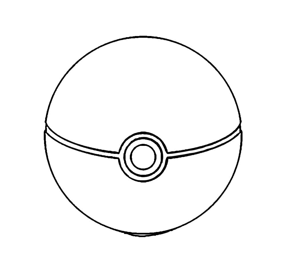 Coloriage Pokéball facile