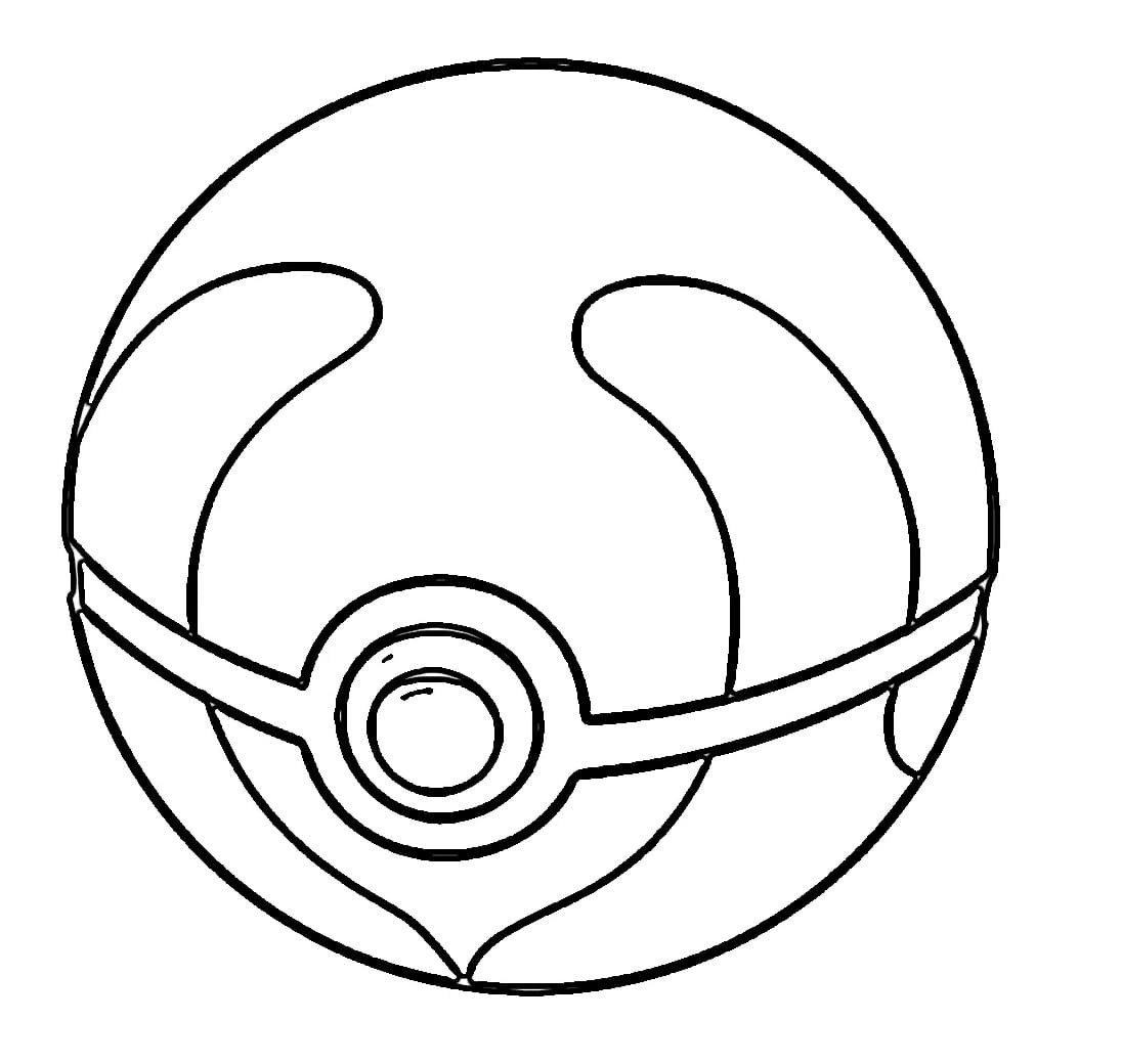 Coloriage Pokéball Imprimable