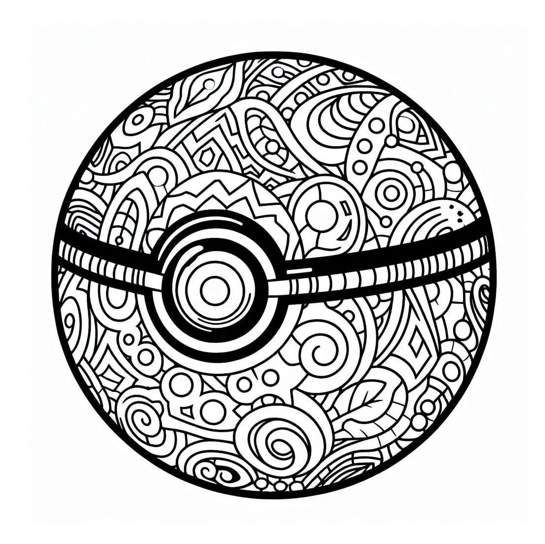 Pokéball Mandala coloring page