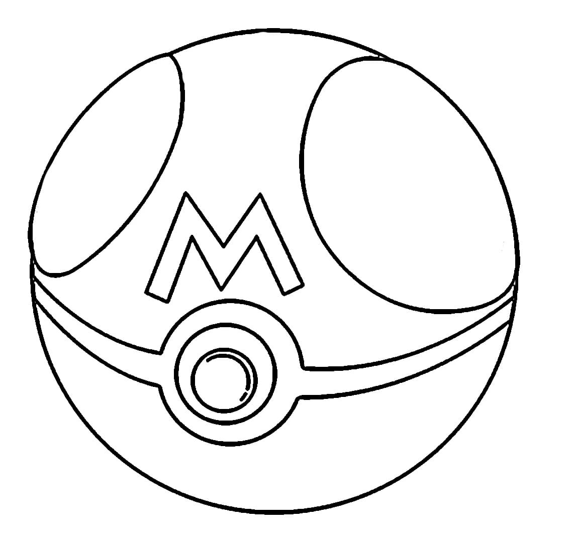 Pokéball pour les enfants de 2 an coloring page