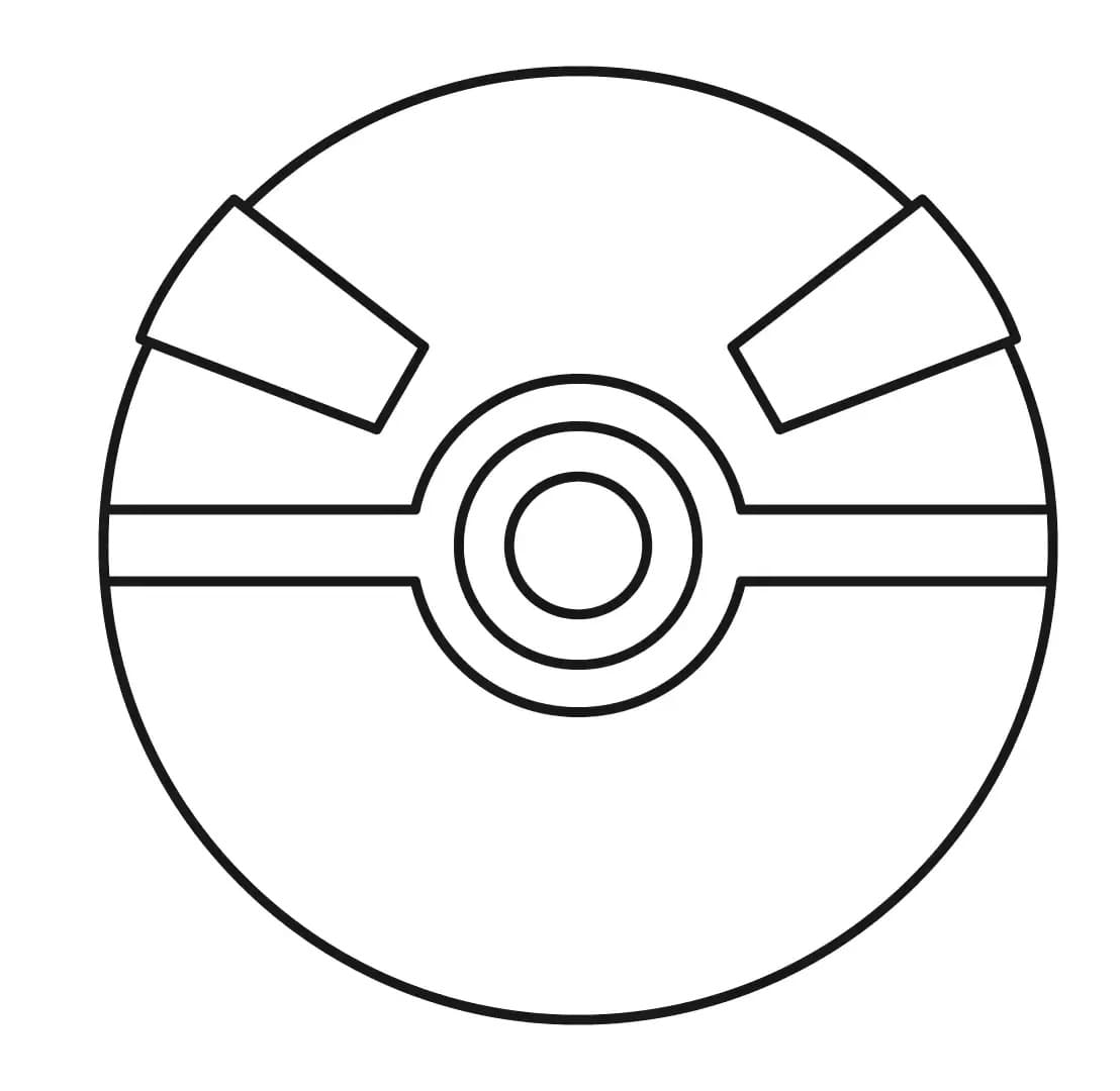 Pokéball pour les enfants de 3 an coloring page