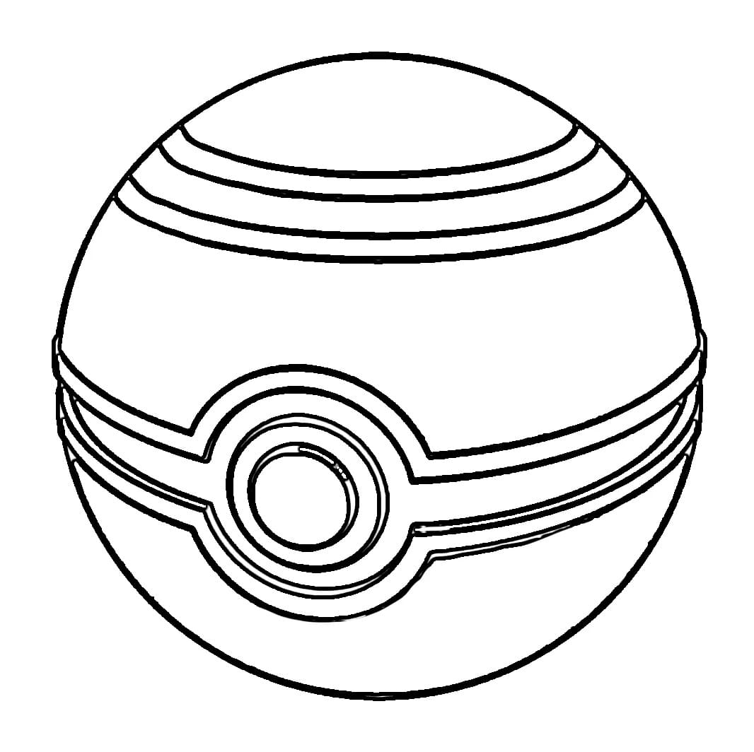 Coloriage Pokéball pour les enfants de 5 an