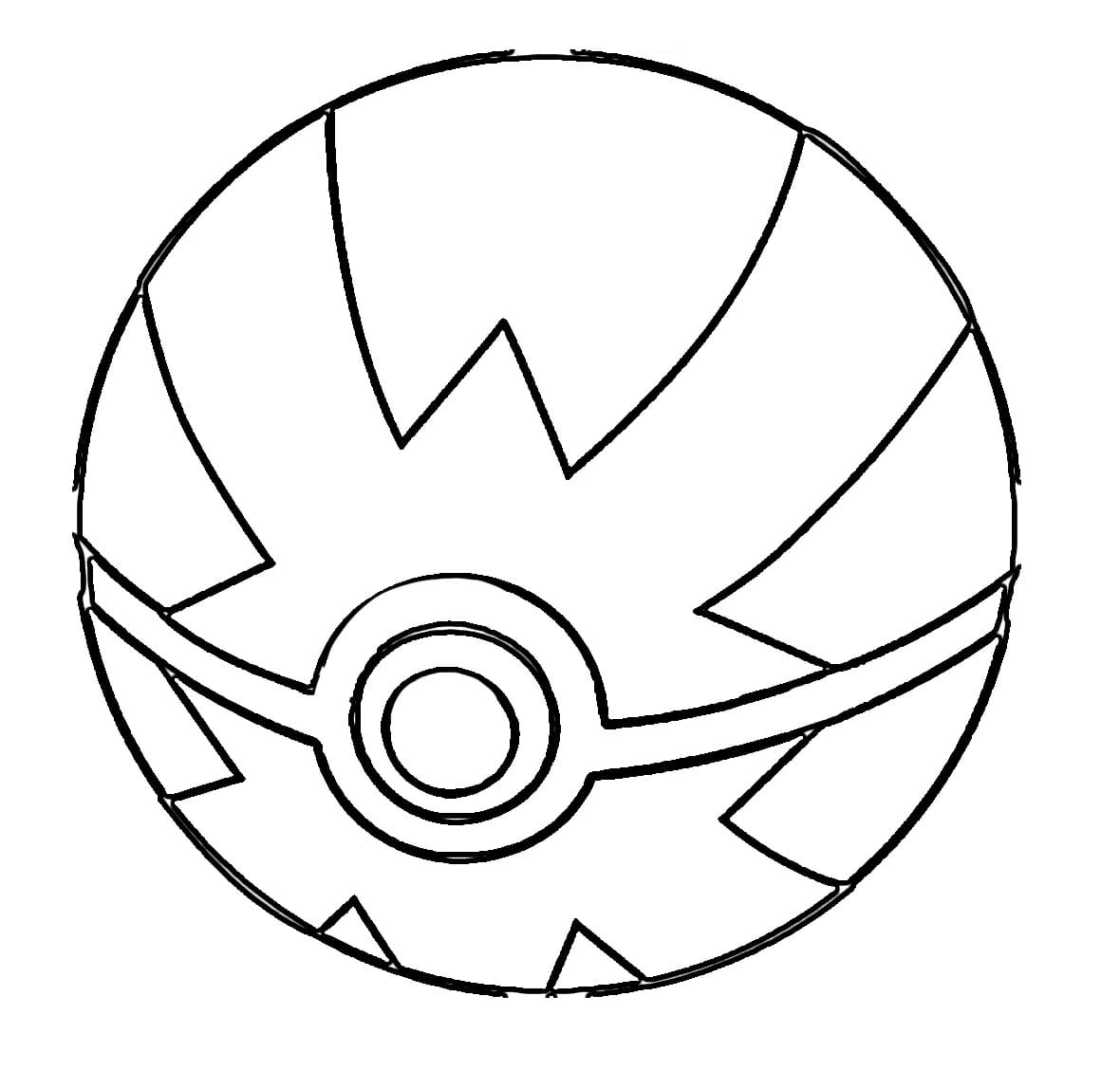 Pokéball pour les enfants de 6 an coloring page