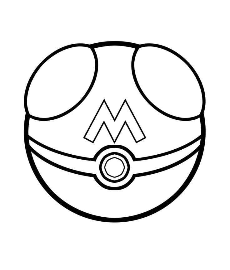 Coloriage Pokéball simple