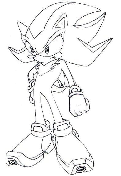 Shadow Sonic Imprimable coloring page