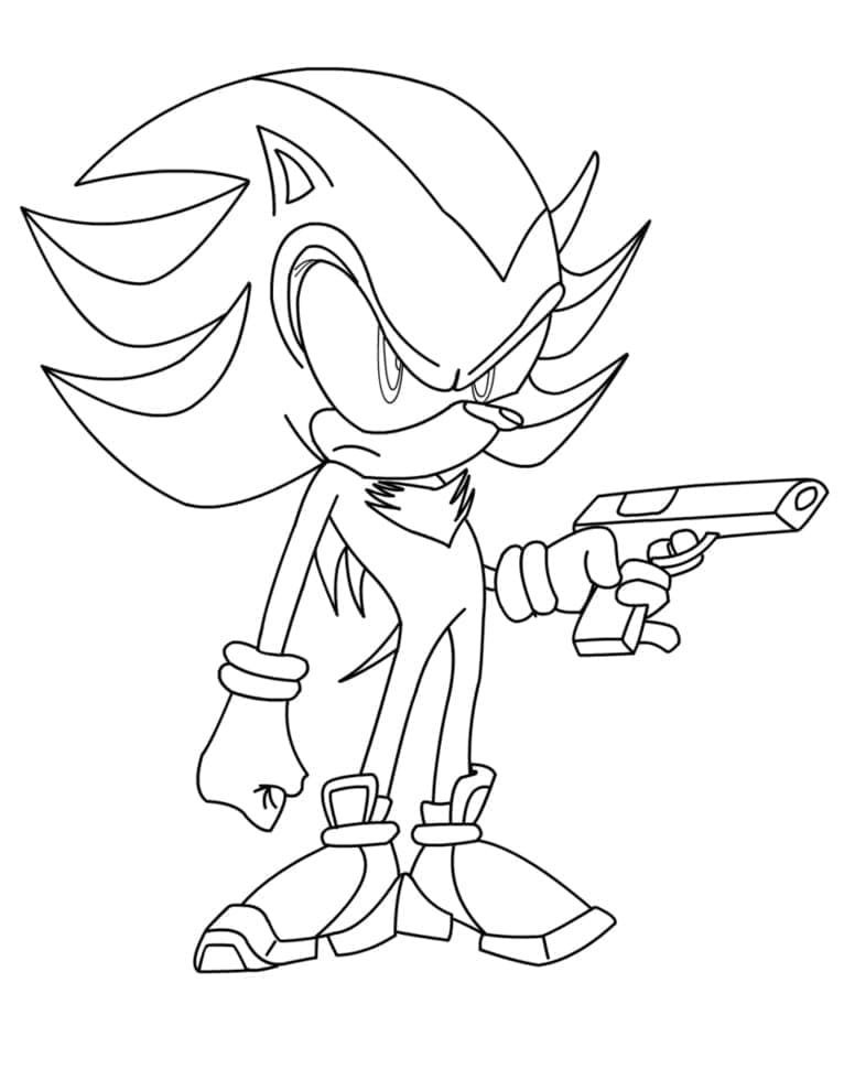 Coloriage Shadow Sonic Pour Enfants