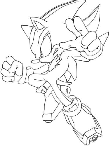 Coloriage Shadow Sonic Pour les Enfants de 1 An