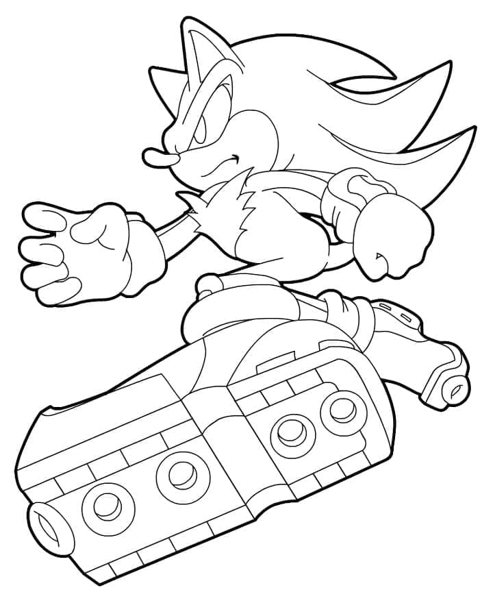 Coloriage Shadow Sonic Pour les Enfants de 2 An