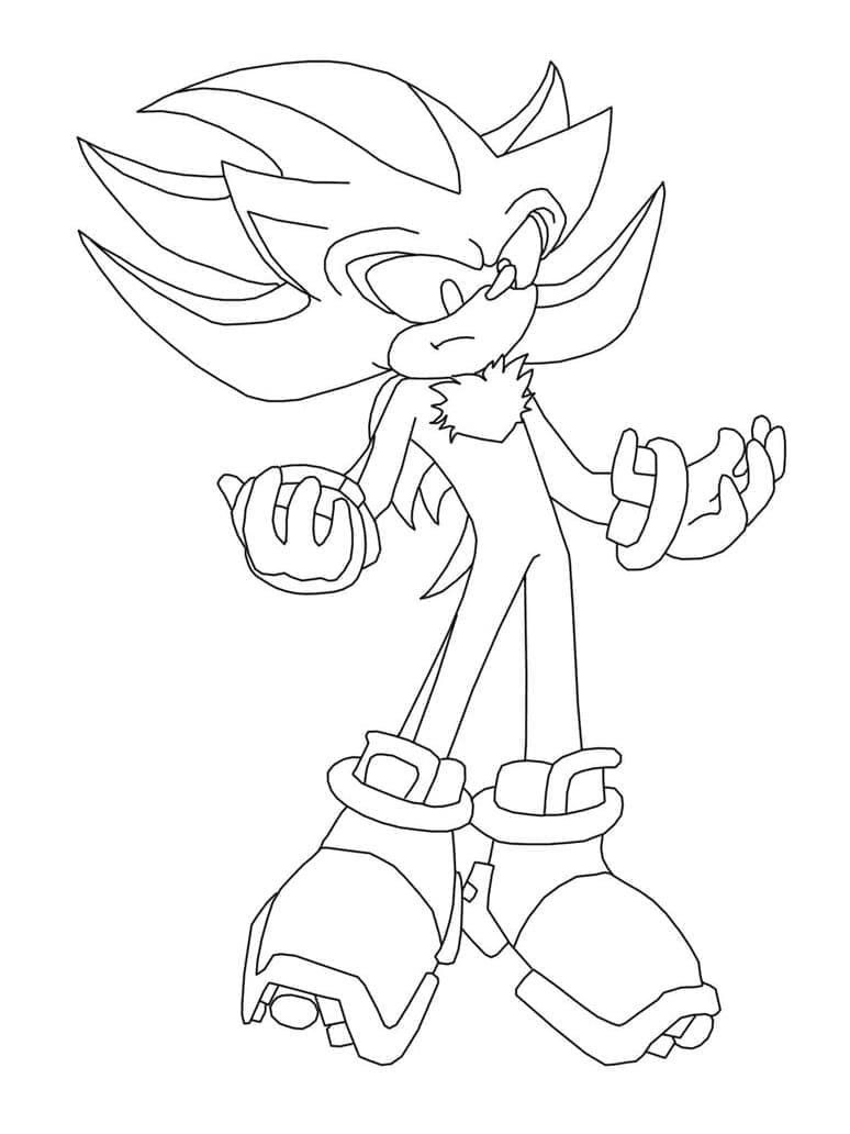 Shadow Sonic Pour les Enfants de 6 An coloring page