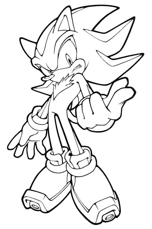 Sonic Shadow Gratuit coloring page