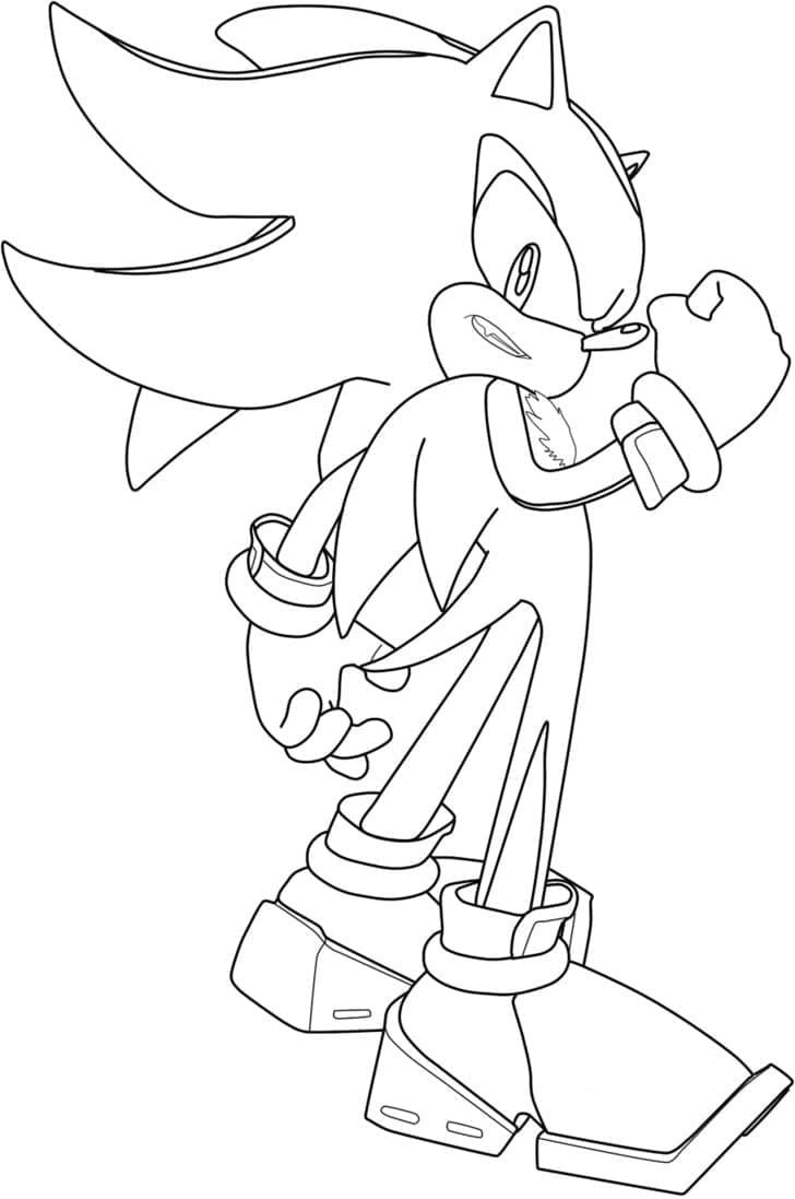 Sonic Shadow Pour Enfants coloring page